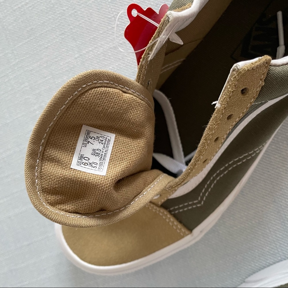 Vans Old School Khaki Green size 6 - Picture 2 of 4